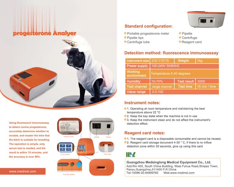 Protable Progesterone Test Machine For Dogs EKONYT02